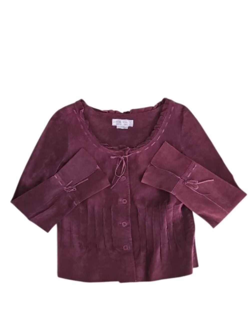 Sutton Studio Genuine Leather Jacket Women’s 10 Mauve Moto Boho Western Festival - Picture 10 of 16